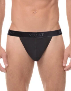 2xist Men's 3-Pack Essential Core Y-Back Thongs 020302 -Shop BoldBrief 020302 BLACK