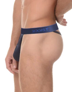 2xist Men's 3-Pack Essential Core Y-Back Thongs 020302 -Shop BoldBrief 020302 NAVY S