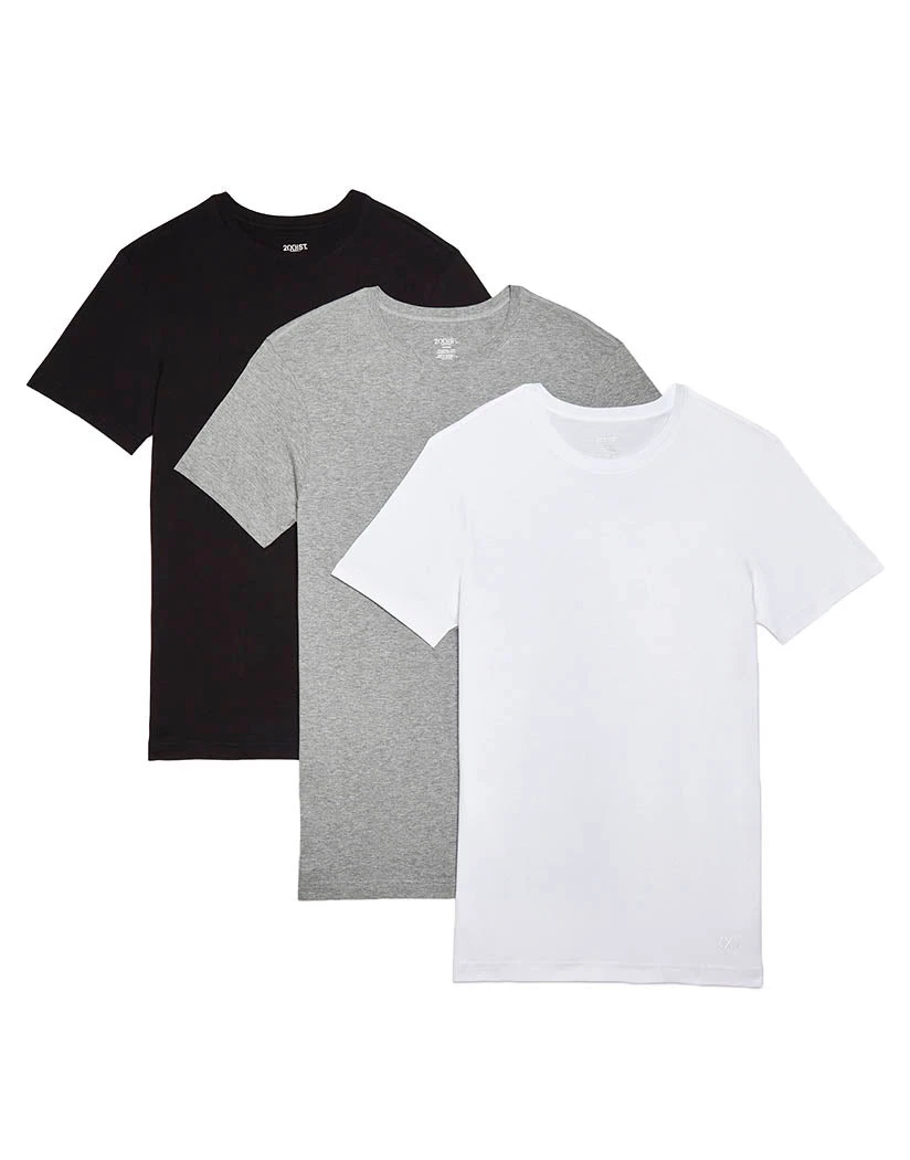 2xist Men's Cotton 3-Pack Crew 020334 3 2xist Men's Cotton 3-Pack Crew 020334