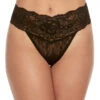 Hanky Panky American Beauty Rose Natural Rise Thong 1C1511 -Shop BoldBrief 1C1511 black