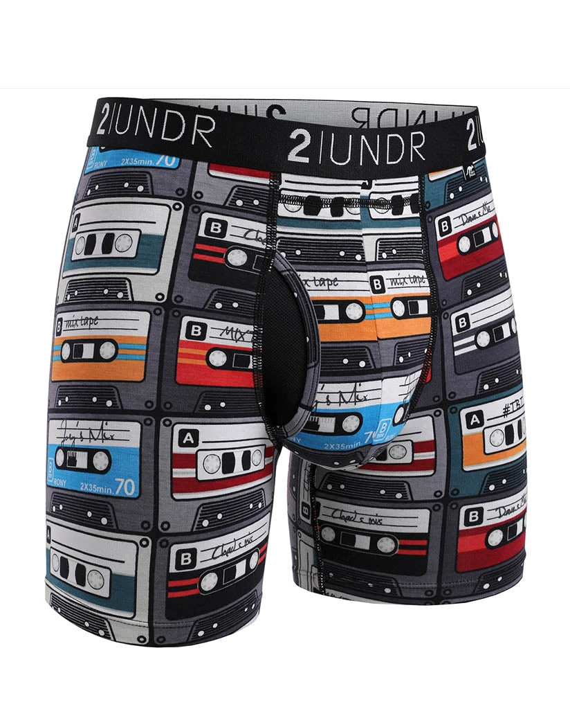2UNDR 6-Inch Swing Shift Print Boxer Brief Throw Back 2U01BB 3 2UNDR 6-Inch Swing Shift Print Boxer Brief Throw Back 2U01BB