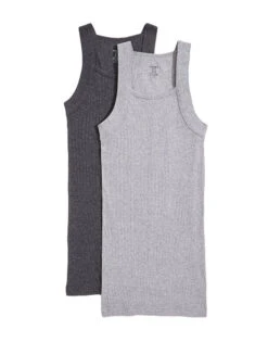 2xist Men's 2-Pack Essential Range Square Cut Tank Tops 020227 16 2xist Men's 2-Pack Essential Range Square Cut Tank Tops 020227 -Shop BoldBrief 2xist 020227 Charcoal Heather Grey Heather 03217 FLAT 4f92e583 49b6 4e74 b082 dc27cc397026