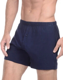 2xist Men's Pima Cotton Knit Boxer Short 041007 -Shop BoldBrief 2xist 041007 Navy Blazer B 3