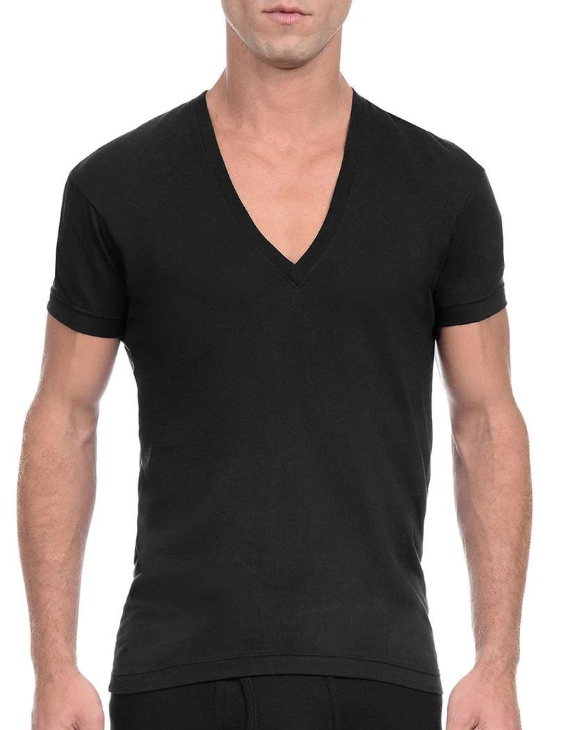 2xist Men's Pima Slim Fit Deep V-Neck T-Shirt 041041 3 2xist Men's Pima Slim Fit Deep V-Neck T-Shirt 041041