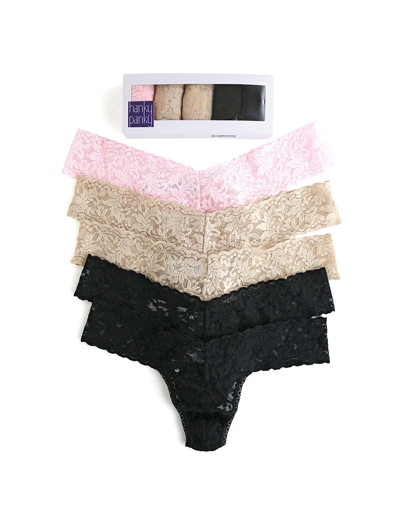 Hanky Panky Signature Lace 5 Pack Low Rise Thong 4911FPK 3 Hanky Panky Signature Lace 5 Pack Low Rise Thong 4911FPK
