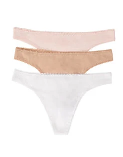 On Gossamer Cabana Cotton Hip G 3-Pack Thong 1412P3
