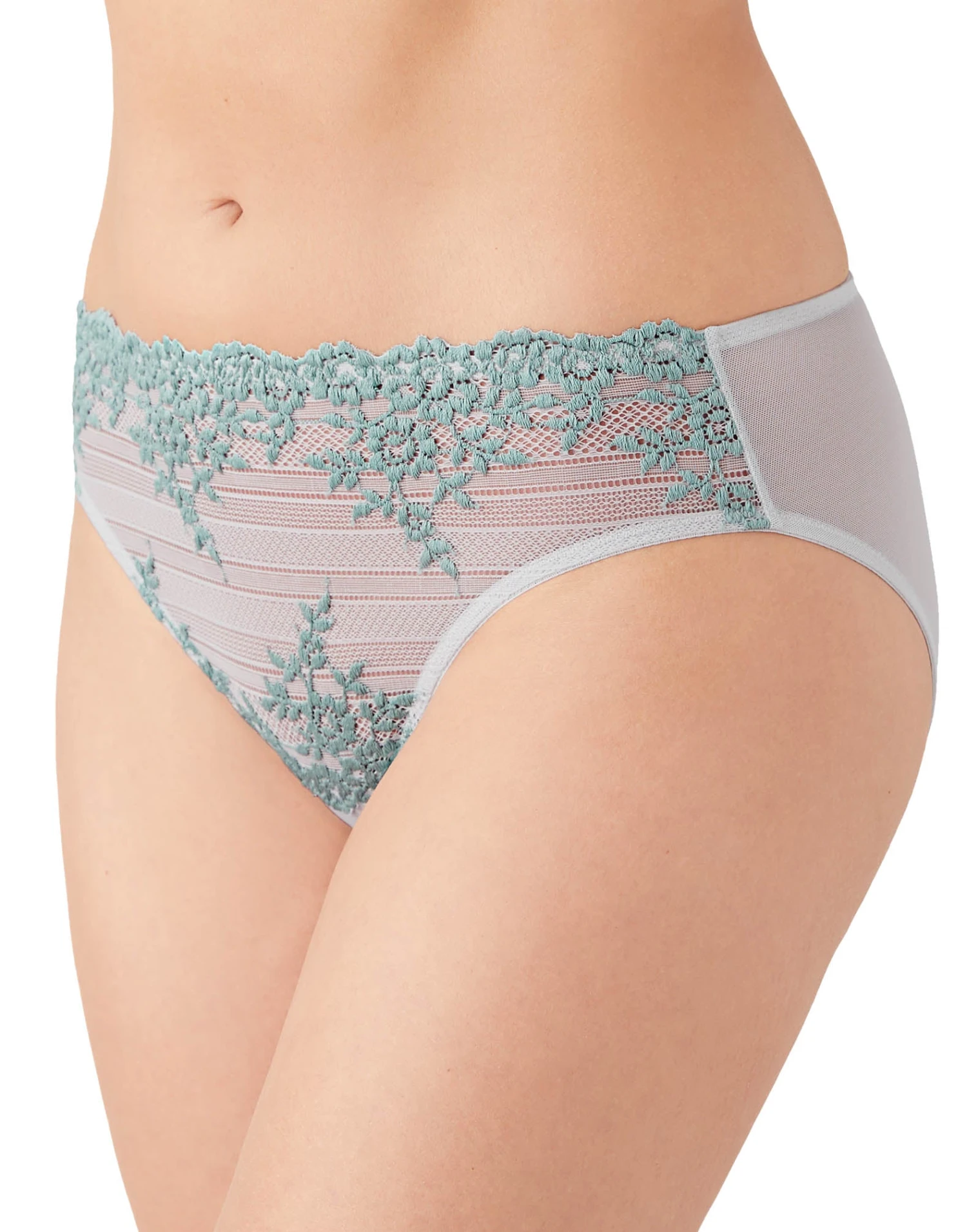 Wacoal Embrace Lace With Sheer Mesh Bikini 64391 3 Wacoal Embrace Lace With Sheer Mesh Bikini 64391