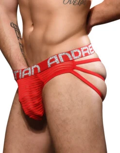 Andrew Christian Mesh Stripe Sexy Thong W/ Almost Naked 92387 -Shop BoldBrief 92387Thong Feb 03
