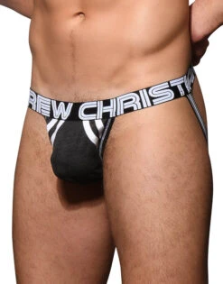 Andrew Christian CoolFlex Modal Active Jock W/ Show-It 92629 -Shop BoldBrief 92629Jock Charcoal Nov 02