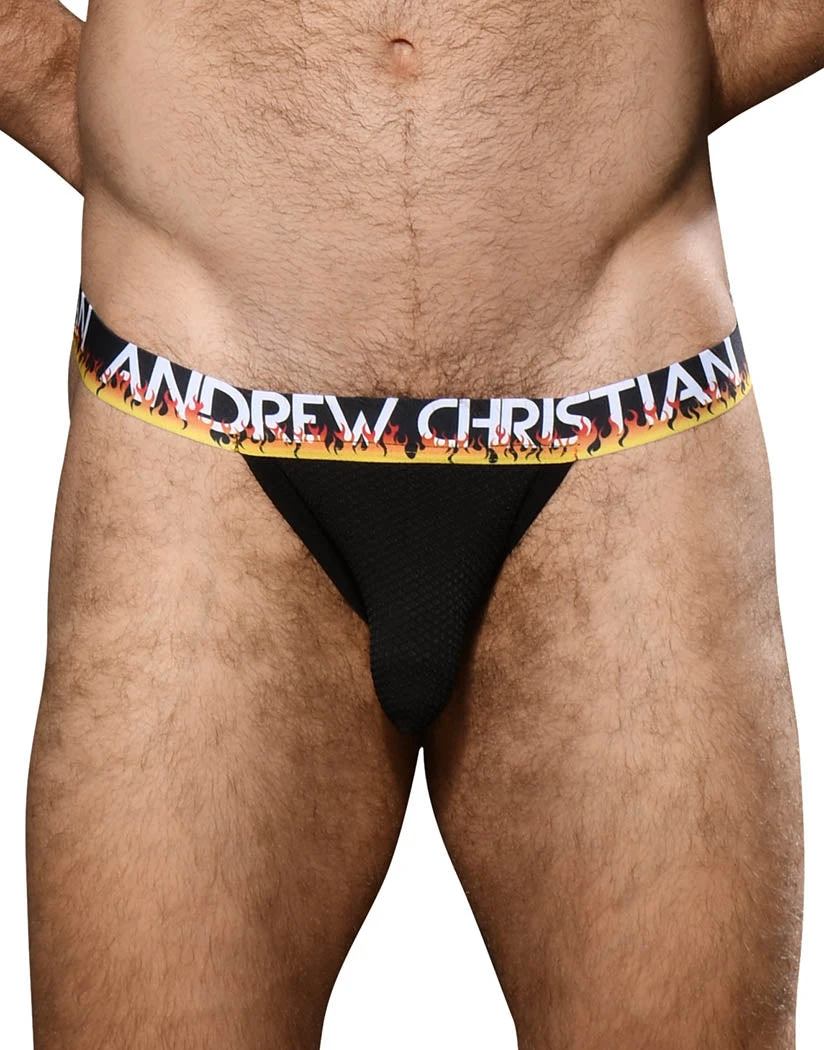 Andrew Christian Flames Mesh Jock W/ Almost Naked 92683 3 Andrew Christian Flames Mesh Jock W/ Almost Naked 92683