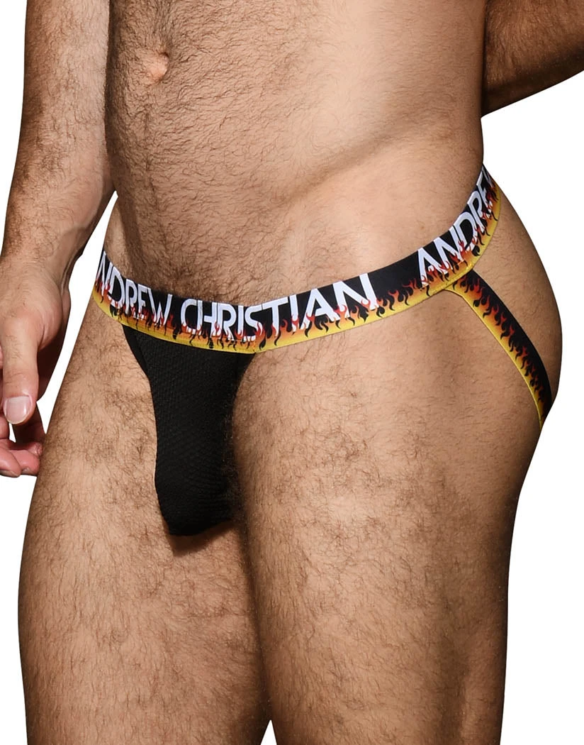 Andrew Christian Flames Mesh Jock W/ Almost Naked 92683 4 Andrew Christian Flames Mesh Jock W/ Almost Naked 92683 - Image 2