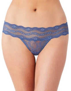 B.tempt'd By Wacoal Lace Kiss Thong Vintage Indigo 970182