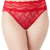 B.tempt'd By Wacoal Lace Kiss Hi Leg Crimson Red 978382 2 B.tempt'd By Wacoal Lace Kiss Hi Leg Crimson Red 978382 -Shop BoldBrief 978382 629