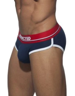 Addicted Curve Cotton Brief AD727 -Shop BoldBrief Addicted AD727 Navy B 1