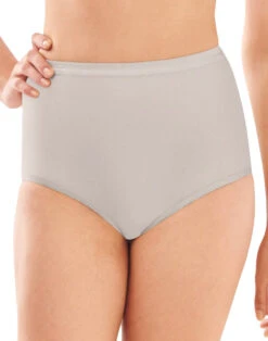 Bali Full-Cut Fit Stretch Brief Panty DF2324 -Shop BoldBrief Bali 2324 Grey Sky Heather B 1