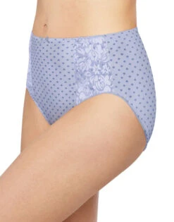 Bali Double Support Moisture Wicking No Show Hi Cut Brief Panty 3 Pack DFDBH3 -Shop BoldBrief Bali DFDBH3 WhiteIn The Navy B