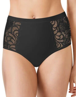 Bali One Smooth U Tummy Smoothing Lace Accents Brief DFLTSB -Shop BoldBrief Bali DFLTSB Black B