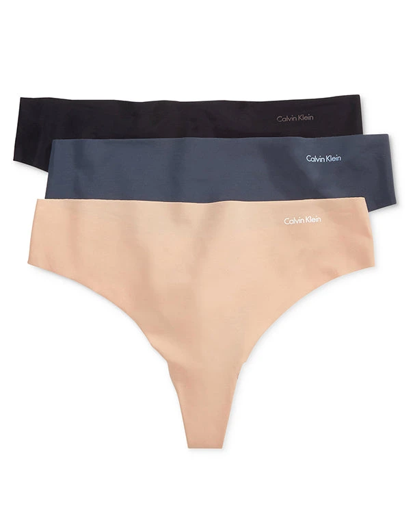 Calvin Klein Women 3-Pack Invisible Thong QD3558 3 Calvin Klein Women 3-Pack Invisible Thong QD3558