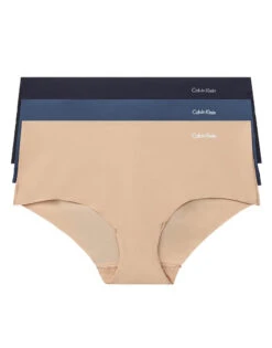 Calvin Klein Women Invisibles Hipster Panty 3 Pack Speakeasy/Light Caramel/Black QD3559