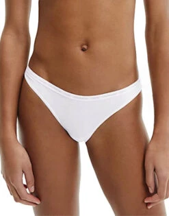 Calvin Klein CK One Cotton Bikini 2-Pack QD3789 -Shop BoldBrief CKW QD3789 WhiteStencilOne GreyHeather 921 B 4