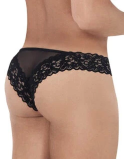 Candyman Mesh-Lace Thong 99506 -Shop BoldBrief CandyMan 99506 Black B 2