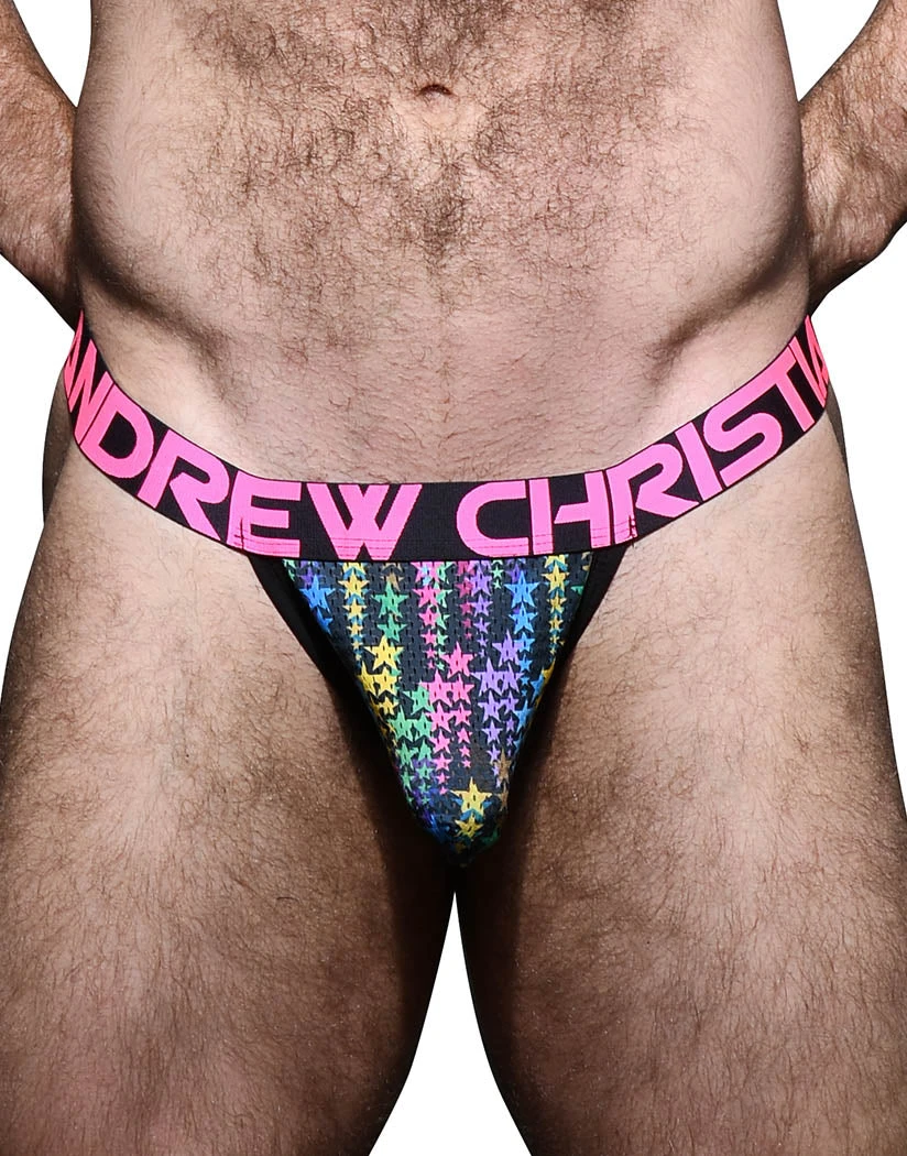 Andrew Christian Stars Mesh Y-Back Thong W/ Almost Naked 92289 3 Andrew Christian Stars Mesh Y-Back Thong W/ Almost Naked 92289