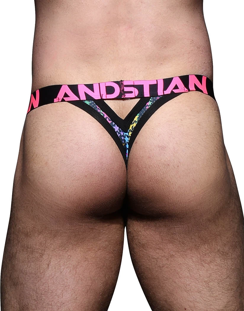 Andrew Christian Stars Mesh Y-Back Thong W/ Almost Naked 92289 5 Andrew Christian Stars Mesh Y-Back Thong W/ Almost Naked 92289 - Image 3