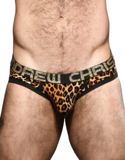 Andrew Christian Plush Leopard Brief W/ Almost Naked 92295