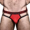 Andrew Christian Scarlet Mesh Y-Back Thong W/ Almost Naked 92316