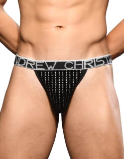 Andrew Christian Glam Plush Stripe Y-Back Thong W/ Almost Naked 92321 -Shop BoldBrief Dec 92321Thong06