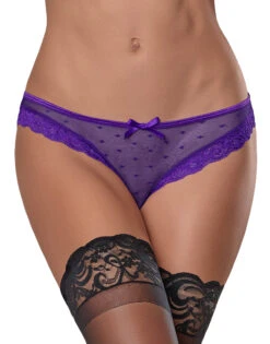 Exposed Unwrap Me Crotchless Peek-a-Boo Panty M115 -Shop BoldBrief Exposed M115 Purple B