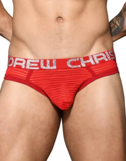 Andrew Christian Mesh Stripe Sexy Thong W/ Almost Naked 92387