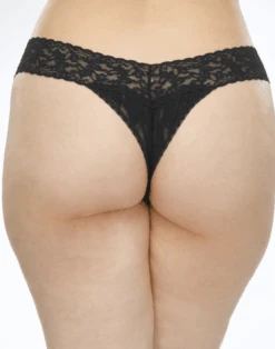 Hanky Panky Stretch Original Rise Lace Plus Size Thong 4811X -Shop BoldBrief Hanky Panky 4811X Black B