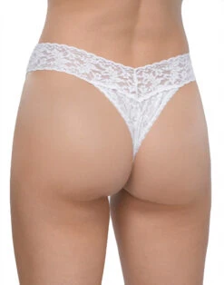 Hanky Panky Stretch Signature Original Rise Lace Thong 4811 -Shop BoldBrief HankyPanky 4811 White B 2