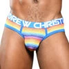 Andrew Christian Sunset Stripe Mesh Brief W/ Almost Naked 92061 2 Andrew Christian Sunset Stripe Mesh Brief W/ Almost Naked 92061 -Shop BoldBrief June 92061Brief01