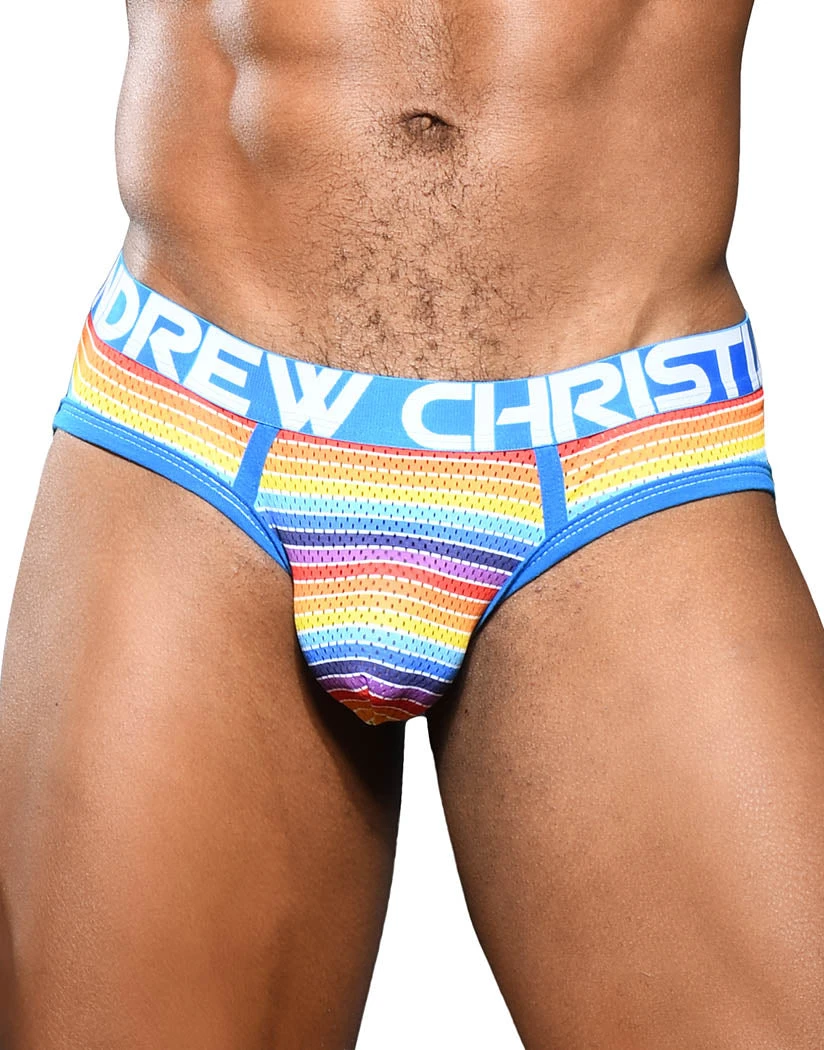 Andrew Christian Sunset Stripe Mesh Brief W/ Almost Naked 92061 3 Andrew Christian Sunset Stripe Mesh Brief W/ Almost Naked 92061