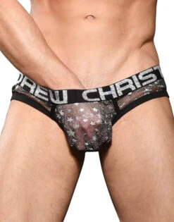 Andrew Christian Sheer Star Sparkle Brief W/ Almost Naked 92066