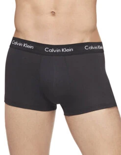 Calvin Klein Cotton Stretch Wicking 3 Pack Low Rise Trunk NB2614 -Shop BoldBrief NB2614 001 alternate1