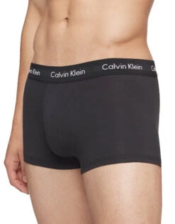 Calvin Klein Cotton Stretch Wicking 3 Pack Low Rise Trunk NB2614 -Shop BoldBrief NB2614 001 alternate3