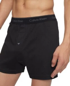 Calvin Klein Cotton Classics 3 Pack Knit Boxer NB4005 -Shop BoldBrief NB4005 001 alternate2