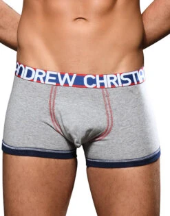 Andrew Christian Almost Naked Cotton Boxer 92183 -Shop BoldBrief Oct 92183Boxer Grey01 001