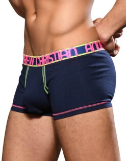 Andrew Christian Almost Naked Cotton Boxer 92183 -Shop BoldBrief Oct 92183Boxer Navy03