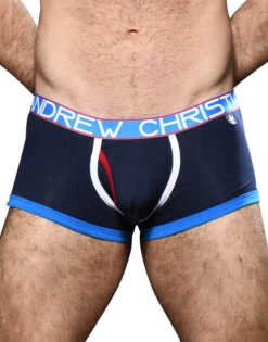 Andrew Christian Fly Tagless Boxer W/ Almost Naked 92188 -Shop BoldBrief Oct 92188Boxer Navy01