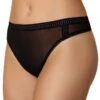 On Gossamer Mesh Hi Cut Thong 022958