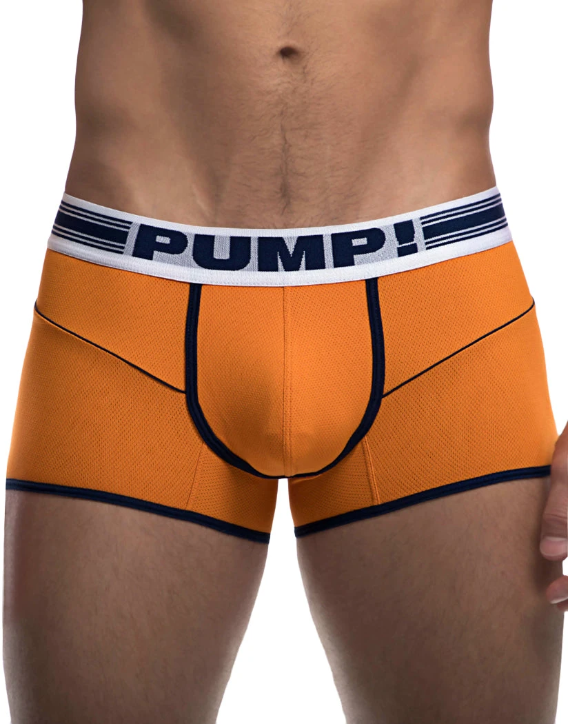 PUMP Varsity Free-Fit Low Rise Cotton Mesh Trunk Orange/White/Navy 11075 3 PUMP Varsity Free-Fit Low Rise Cotton Mesh Trunk Orange/White/Navy 11075