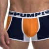 PUMP Varsity Low Rise Cotton Mesh Jogger Trunk Orange/Navy/White 11081 -Shop BoldBrief PUMP 11081 Navy Orange B 1