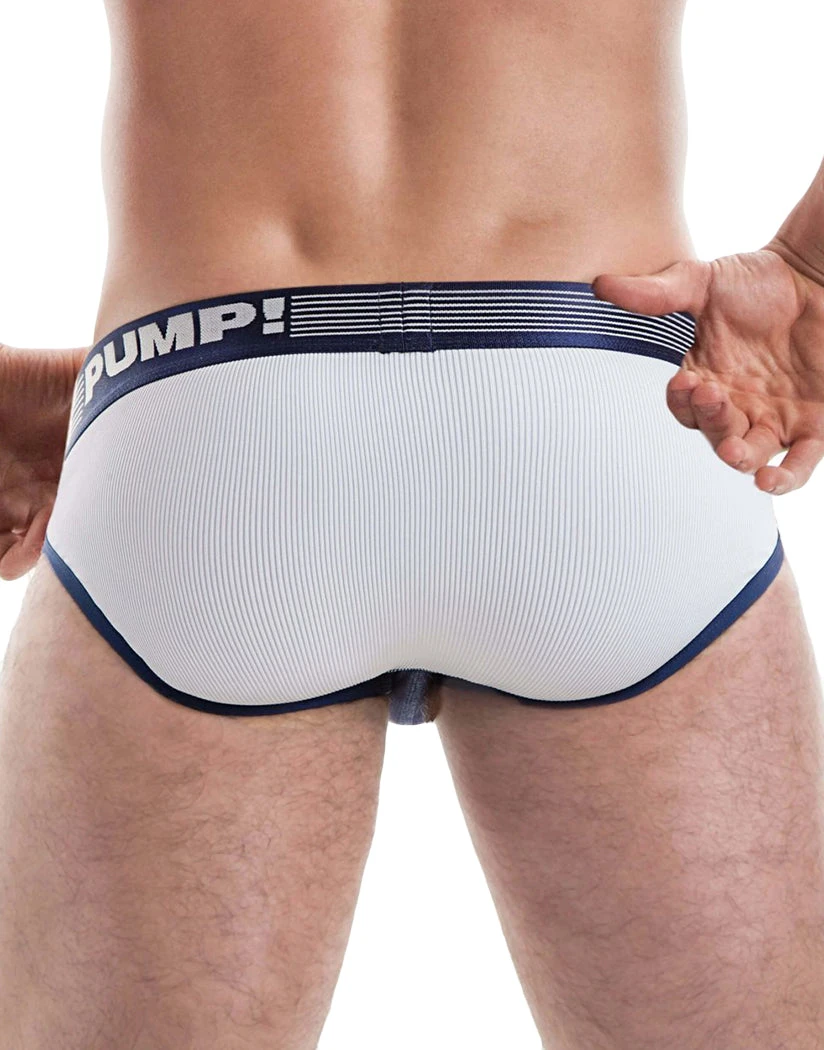 PUMP! Men's Ribbed Low Rise Mesh Brief Navy 12042 4 PUMP! Men's Ribbed Low Rise Mesh Brief Navy 12042 - Image 2