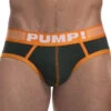 PUMP Squad Low Rise Cotton Mesh Brief Green/Orange/White 12047 1 PUMP Squad Low Rise Cotton Mesh Brief Green/Orange/White 12047 -Shop BoldBrief PUMP 12047 Green Orange B 1