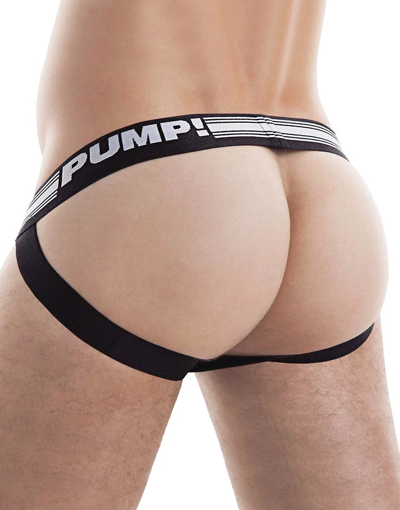 PUMP! Men's Free Fit Low Rise Jock White Black 15036 4 PUMP! Men's Free Fit Low Rise Jock White Black 15036 - Image 2