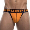 PUMP Varsity Low Rise Cotton Mesh Jockstrap Orange/Military Green 15040 -Shop BoldBrief PUMP 15040 Orange B 1